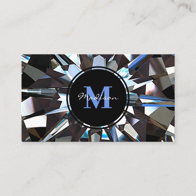 Carte De Visite Joyau de Diamant de luxe Gem Design (Devant)