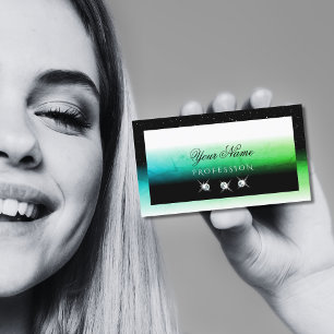 Carte De Visite Joyaux à coller les yeux Noir Blanc Turquoise Vert