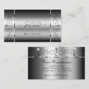 Carte De Visite Joyaux en argent avec monogramme