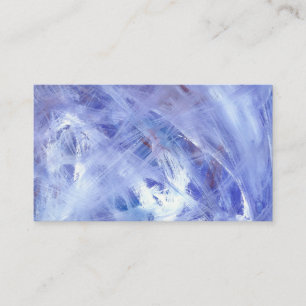 Carte De Visite Joyeuse peinture acrylique Abstraite en bleu blanc