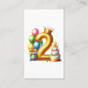 Carte De Visite Joyeux 2ème anniversaire