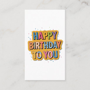 Carte De Visite Joyeux Anniversaire Motif