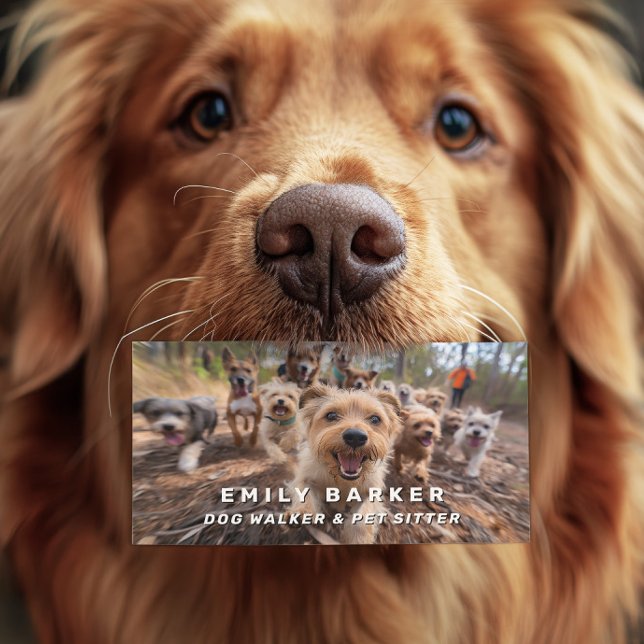 Carte De Visite Joyeux Canine Parade Professional Chien Walker (Créateur téléchargé)