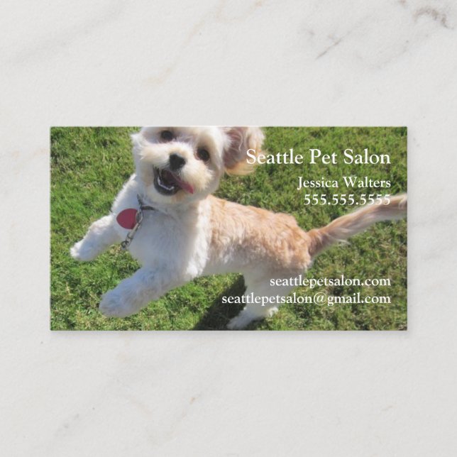 Carte De Visite Joyeux chien (Devant)