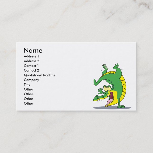 Carte De Visite joyeux crocodile alligator danser (Devant)
