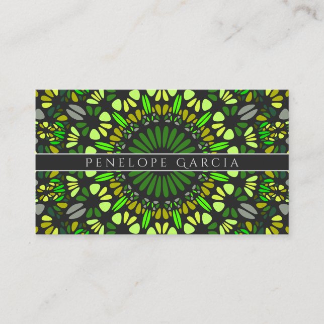 Carte De Visite Joyeux jardin de cultures Mandala (Devant)