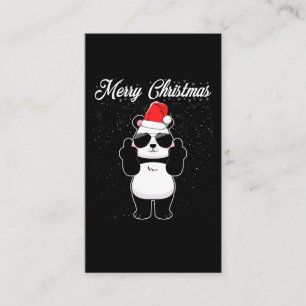 Carte De Visite Joyeux Noël Panda Doigt Moyen Rude Xmas Vilain