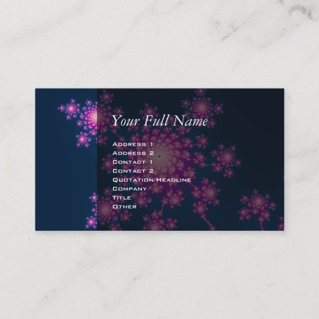 Carte De Visite Joyeux Nouvel An Fractal (Devant)