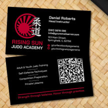 Judo academy instructor - Kanji and rising sun