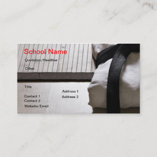Carte De Visite Judo Gi sur le tapis Tatami
