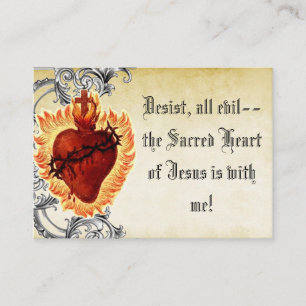 Carte De Visite Juin est le mois du Sacré-Coeur Saint "