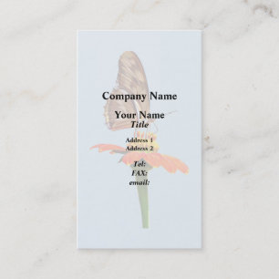 Carte De Visite Julia Butterfly sur Zinnia