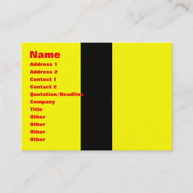 Carte De Visite Jumpsuit jaune (Devant)