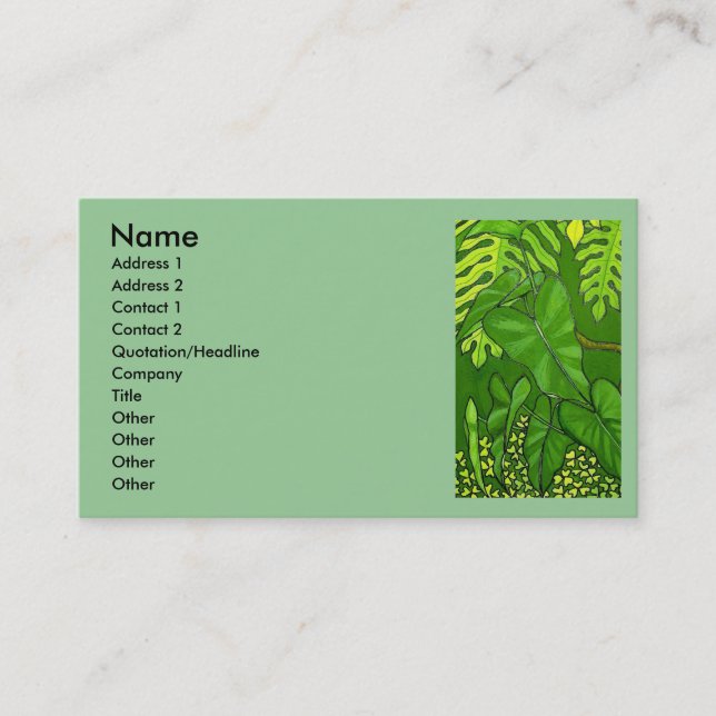 Carte De Visite Jungle (Devant)
