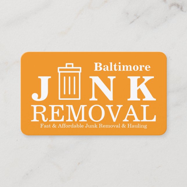 Carte De Visite Junk Removal & Hauling (Devant)