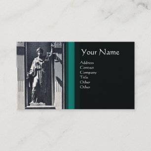 Carte De Visite JUSTICE BUREAU JURIDIQUE, PROCUREUR Green Jade Mon