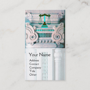 Carte De Visite JUSTICE BUREAU JURIDIQUE, PROCUREUR Monogramme Ble