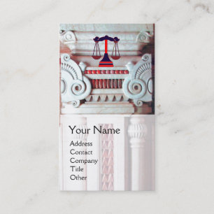 Carte De Visite JUSTICE BUREAU JURIDIQUE, PROCUREUR Monogramme Rou