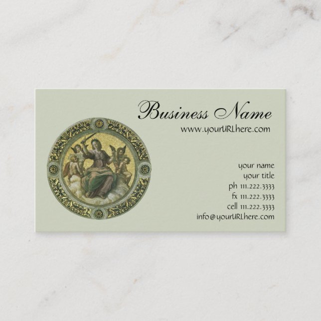 Carte De Visite Justice (fresque au Vatican) par Raphael (Devant)