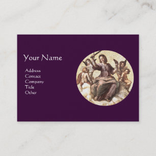 Carte De Visite JUSTICE Monogram, Purple Pearl Papier