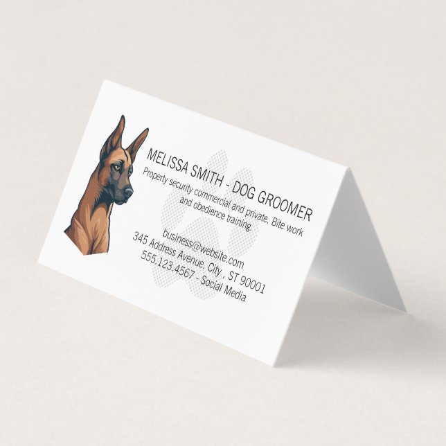 Carte De Visite K9 Dog | Paw (Devant)