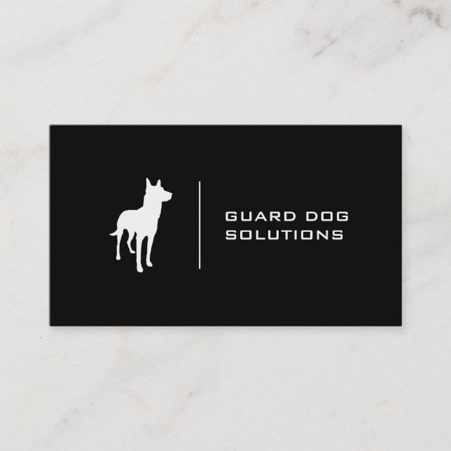 Carte De Visite K9 | Minimal (noir) (Devant)