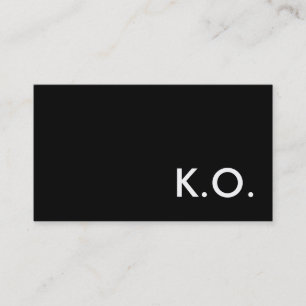 Carte De Visite k.o. coup de grâce