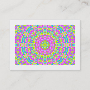 Carte De Visite Kaleidoscope coloré 01 (bordé)
