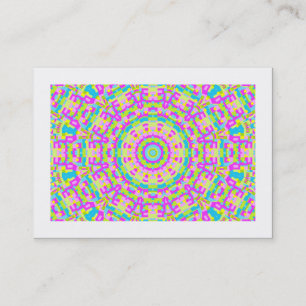 Carte De Visite Kaleidoscope coloré 03 (bordé)