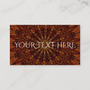 Carte De Visite Kaleidoscope Design Brown foncé motif floral