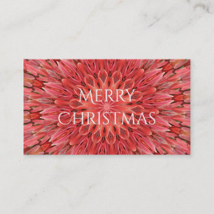 Carte De Visite Kaleidoscope Design Floral Rouge
