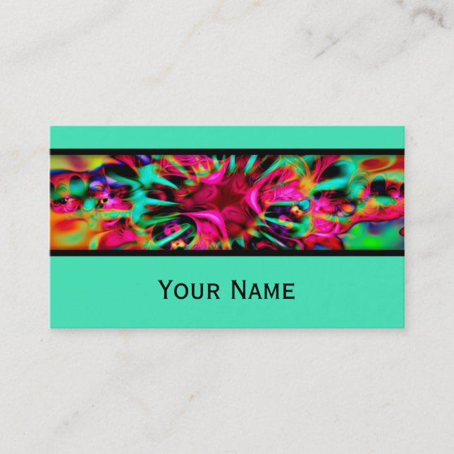 Carte De Visite Kaleidoscope Fractal - Apophyse I + votre texte (Devant)