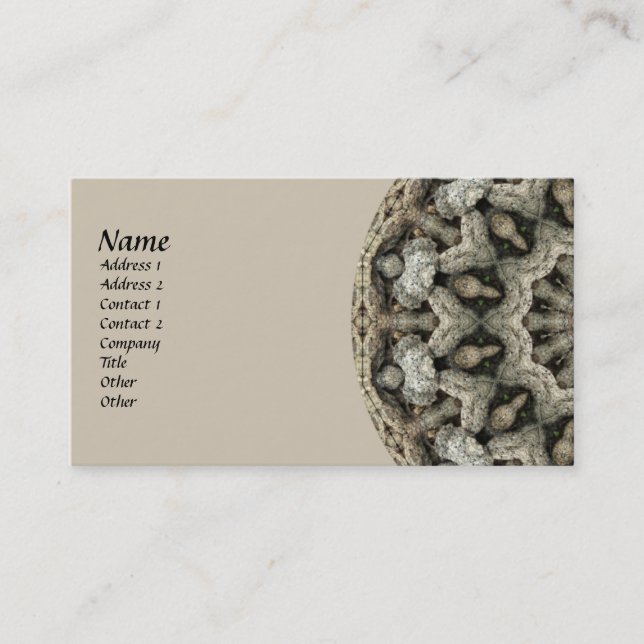 Carte De Visite Kaléidoscope naturel de beauté (Devant)