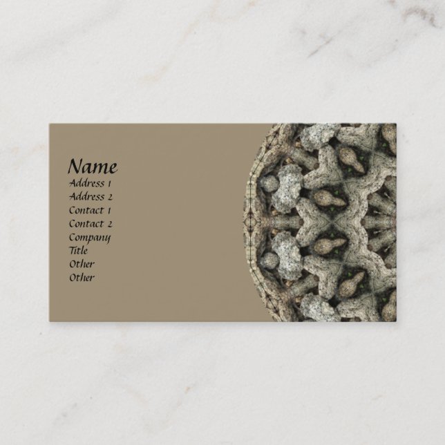 Carte De Visite Kaléidoscope naturel de beauté (Devant)