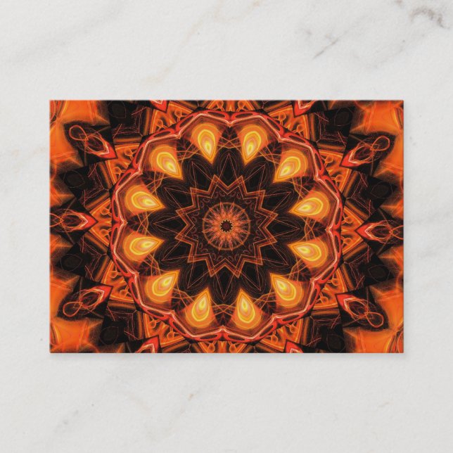 Carte De Visite Kaléidoscope orange 07 (Devant)