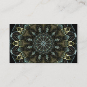 Carte De Visite Kaléidoscope royal vert et bleu Wooly