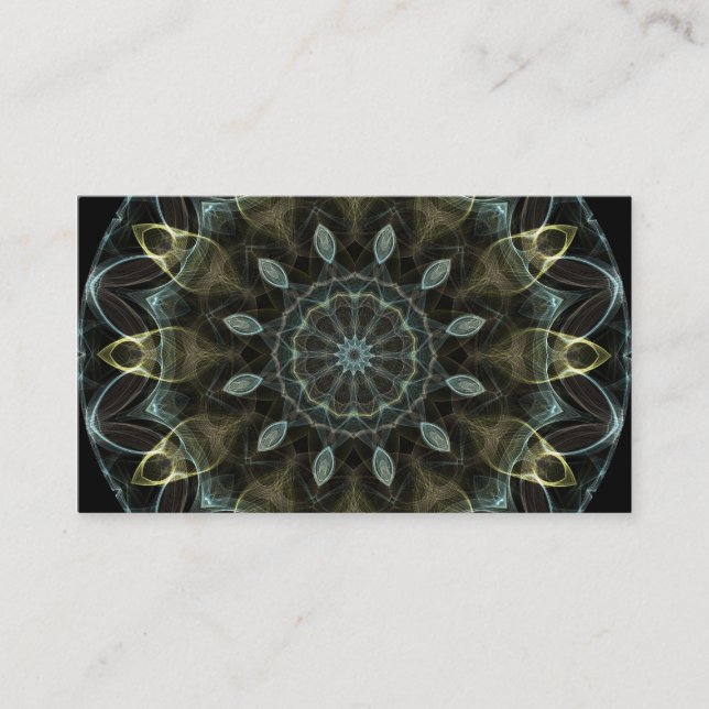 Carte De Visite Kaléidoscope royal vert et bleu Wooly (Devant)