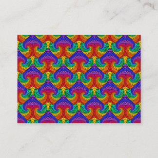 Carte De Visite Kaleidoscope Vintage et fractal arc-en-ciel