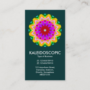 Carte De Visite Kaliedoscopic Mandala 02 - Vert foncé (003333)