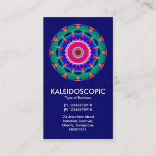 Carte De Visite Kaliedoscopic Mandala - bleu foncé