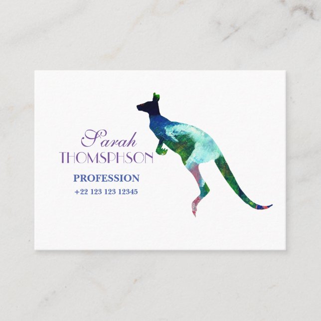 Carte De Visite Kangaroo Mighty, Matte Standard (Devant)