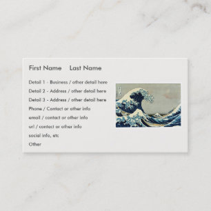 Carte De Visite Katsushika Hokusai dans La Grande Vague au large d