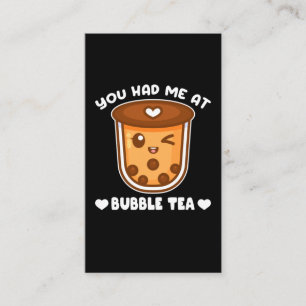 Carte De Visite Kawaii Louveur de thé bulle