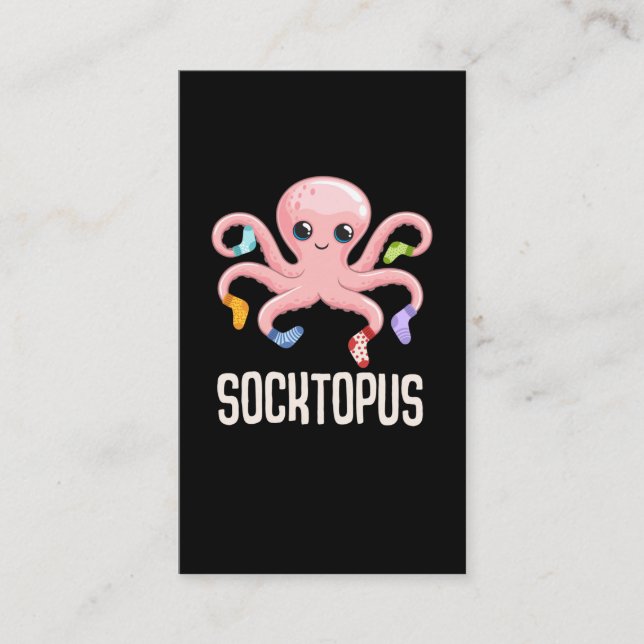 Carte De Visite Kawaii Octopus Cute Kraken Amoureux des animaux de (Devant)