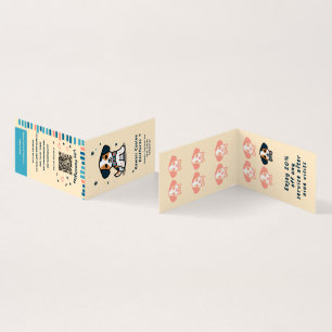 Carte De Visite Kawaii Paws Délicieux chien de toilettage réductio
