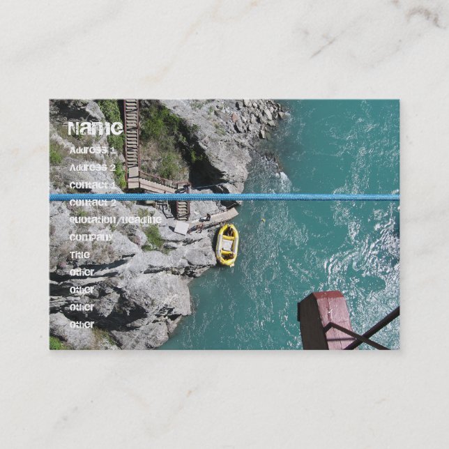 Carte De Visite Kawarau Bridge Bungy POV, Queenstown, Nouvelle-Zél (Devant)