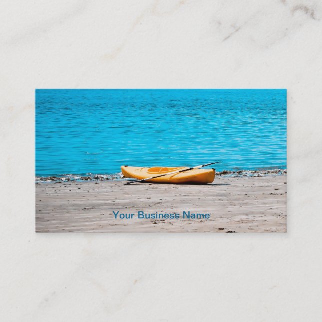 Carte De Visite Kayak jaune (Devant)
