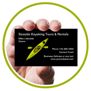 Carte De Visite kayak Location de sports nautiques Thème