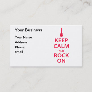 Carte De Visite Keep Calm and Rock On !