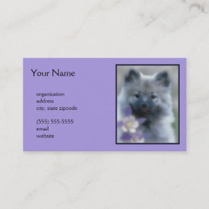 Carte De Visite Keeshond et Columbine - Photo de chien
